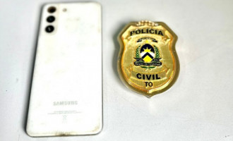 Celular foi apreendido com o suspeito
