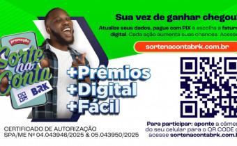 Sorte na Conta BRK está de volta com sorteio de diversos prêmios mensais