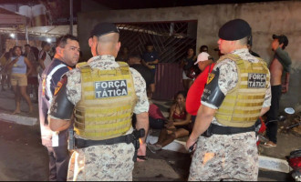 PM durante ocorrência de tentativa de homicídio no setor Céu Azul, em Araguaína