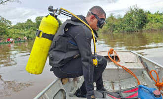 Bombeiros realizam buscas no Rio Lontra após jovem desaparecer ao tentar atravessar a nado na zona rural de Piraquê.
