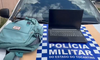 Notebook pertencente à rede municipal de ensino foi recuperado pela polícia