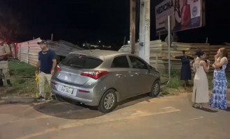 HB20 seguia pela preferencial quando foi atingido pelo carro conduzido por motorista embriagado.