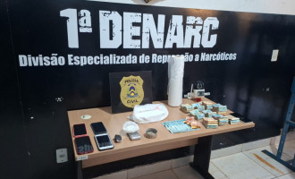Grande quantidade de dinheiros e drogas apreendidos pela PCTO em Palmas