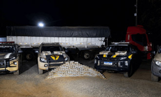 Cocaína apreendida pela PRF e PM em Alvorada