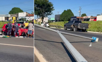 Mulher foi resgatada das ferragens após grave acidente na BR-153, no perímetro urbano de Araguaína.