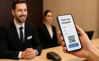 Tela do sistema FNRH Digital, que substitui as fichas de papel e permite o check-in antecipado e automático por meio do Gov.br