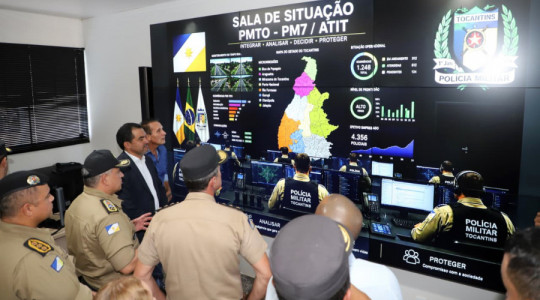 Governador Wanderlei Barbosa entrega equipamentos e inaugura Sala de Situação da Polícia Militar com investimento de R$ 23,6 milhões para fortalecer a segurança pública do estado;