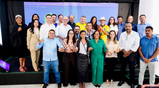 Lideranças do Podemos durante a Oficina da Vitória 2026, em Palmas